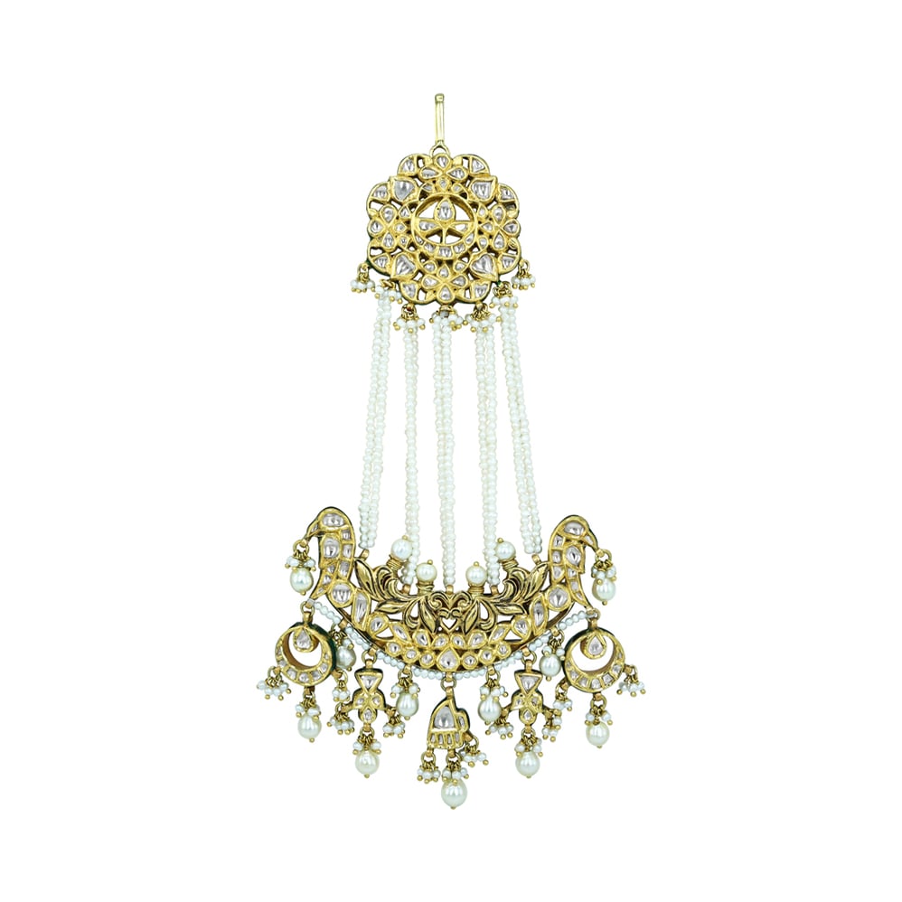 Traditional Polki Passa with Pearl Tassels